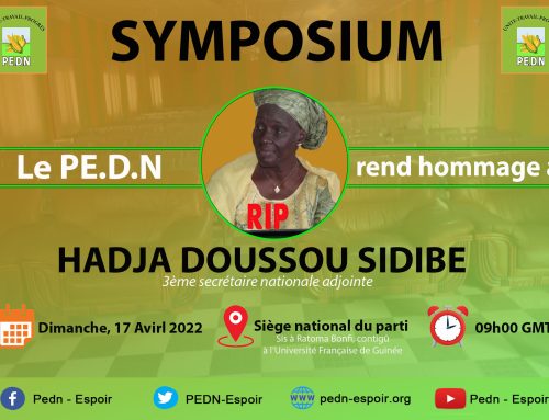 Décès Hadja Doussou Sidibé: un symposium sera organisé le Dimanche prochain au siège national du PE.D.N